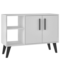 Balcão Aparador Buffet 2 Portas Pés Retrô BPP 63 Branco/Preto - BRV é boa?
