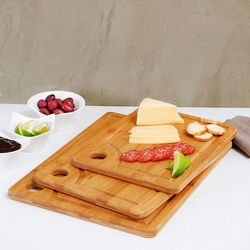 Jogo de 3 Tábuas de Corte - La Cuisine Linha Bambu Menor preço em Jogo de 3 Tábuas de Corte - La Cuisine Linha Bambu
