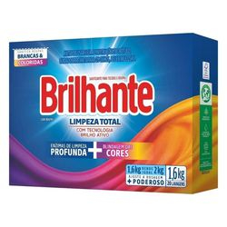 Lava-Roupas em Pó Brilhante Limpeza Total Caixa 1,6kg Menor preço em Lava-Roupas em Pó Brilhante Limpeza Total Caixa 1,6kg