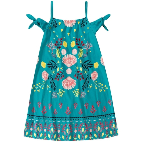 vestido azul coral
