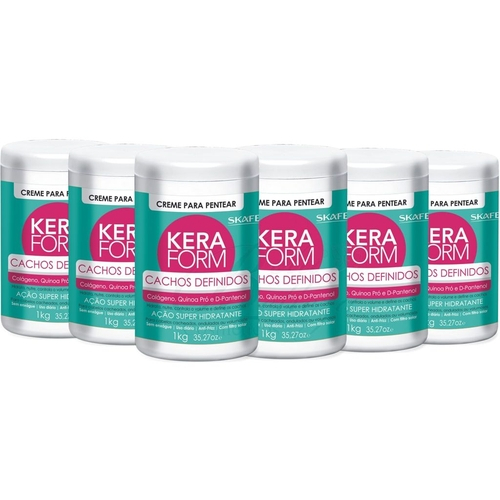 Qual o preço do(a)Creme Para Pentear Keraform Skafe Cachos Definidos 1kg C/6 Creme Para Pentear Keraform Skafe Cachos Definidos 1kg C/6