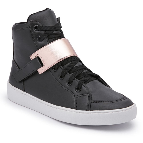 tenis solado alto feminino preto