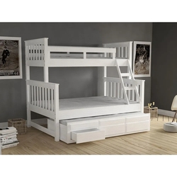 Treliche Estação de Dormir Branco Lavado com Cama de Casal e Cama Auxiliar 3 Gavetas - Saraiva Menor preço em Treliche Estação de Dormir Branco Lavado com Cama de Casal e Cama Auxiliar 3 Gavetas - Saraiva