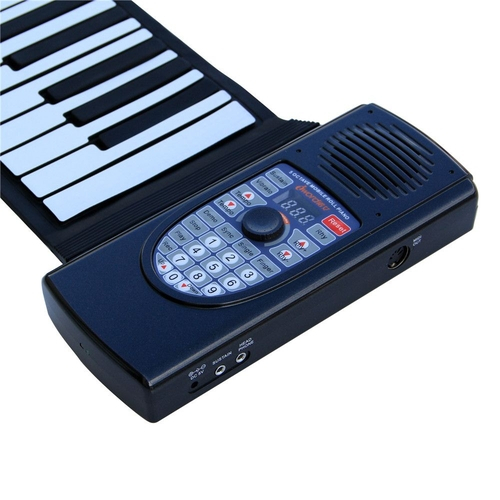 Portable Electronic Foldable Piano 49 Keys Flexible Silicone Hand Roll Keyboards