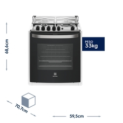 Fogão de Embutir com Grill Elétrico Electrolux (56EBT) Menor preço em Fogão de Embutir com Grill Elétrico Electrolux (56EBT)