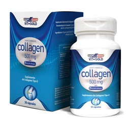 Colágeno Tipo 2 (Joint Formula) com BioCell - 30 cápsulas Vitgold Menor preço em Colágeno Tipo 2 (Joint Formula) com BioCell - 30 cápsulas Vitgold