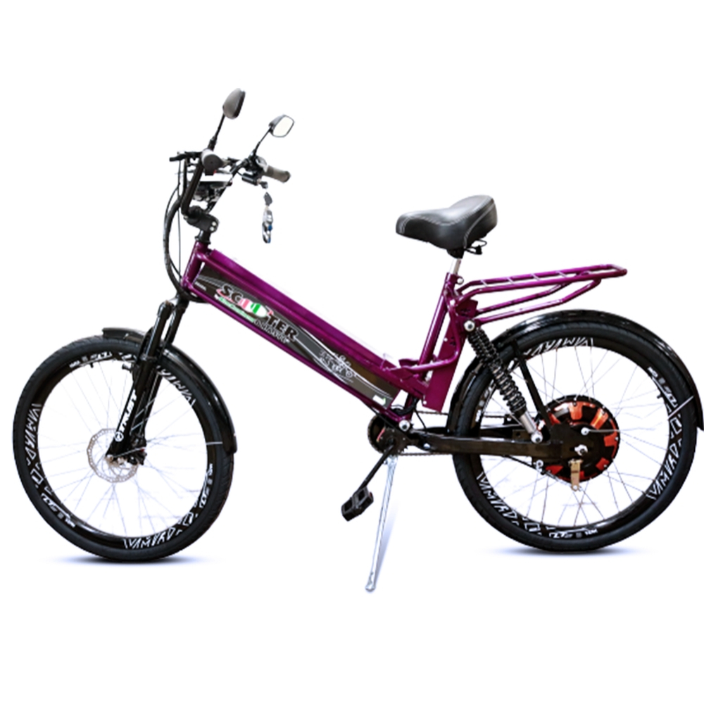 bicicleta elétrica 800w modelo PRIMA Aro 24 Vermelho - Smart