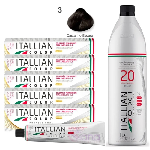Qual o preço do(a)Kit 5 Tinta de Cabelo 3.0 Profissional Itallian Color + Ox 20 Kit 5 Tinta de Cabelo 3.0 Profissional Itallian Color + Ox 20