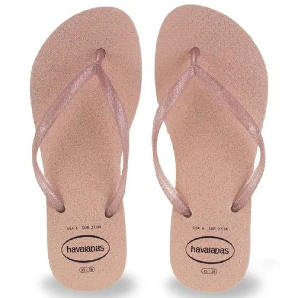 havaianas rosa glitter