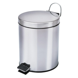Lixeira Redonda 5 Litros, com Pedal e Cesto Removível - Inox Menor preço em Lixeira Redonda 5 Litros, com Pedal e Cesto Removível - Inox