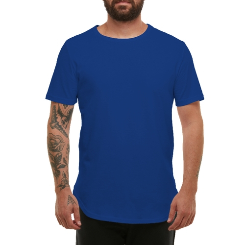 camisa longline azul