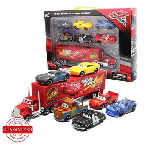 6 Disney Pixar Cars Lightning McQueen Diecast Kid Boy Toy Set Playset Vehicle