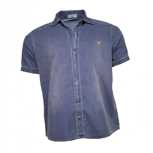 camisa jeans branca masculina