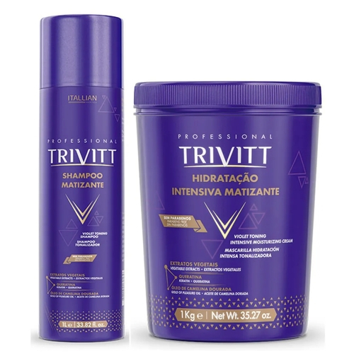 Qual o preço do(a)Kit Itallian Matizador Shampoo Máscara De Hidratação Trivitt Kit Itallian Matizador Shampoo Máscara De Hidratação Trivitt