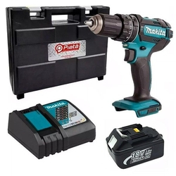 Furadeira Parafusadeira De Impacto A Bateria 18v Recarregável Bivolt Dhp482 Makita Menor preço em Furadeira Parafusadeira De Impacto A Bateria 18v Recarregável Bivolt Dhp482 Makita