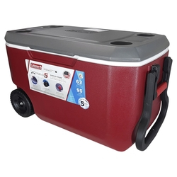 Caixa Térmica Coleman Xtreme 5 58,7 L 62 QT com Rodas e Alças Vermelha Menor preço em Caixa Térmica Coleman Xtreme 5 58,7 L 62 QT com Rodas e Alças Vermelha