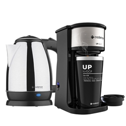 Menor preço em Kit Cafeteira Up To Go E Chaleira Elétrica Inox Prime Cadence