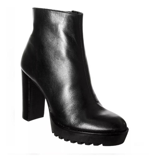 bota de couro feminina tratorada