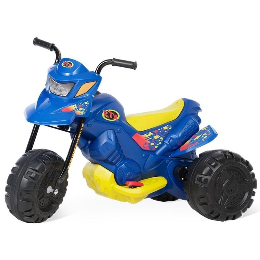 MOTO ELETRICA XT3 6V DUAS MARCHAS AZUL BANDEIRANTE 2700