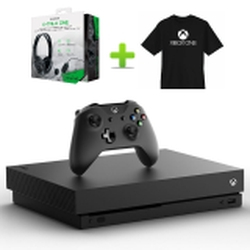 Console Xbox One X 1TB Microsoft - controle preto sem fio - 4K Ultra HD HDR - PRETO (Bivolt) Headset + Camiseta XBOX Menor preço em Console Xbox One X 1TB Microsoft - controle preto sem fio - 4K Ultra HD HDR - PRETO (Bivolt) Headset + Camiseta XBOX