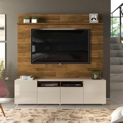 Estante Home Theater para TV ate 70 Pol Apolo Tronco Ripado Creme DJ Móveis Menor preço em Estante Home Theater para TV ate 70 Pol Apolo Tronco Ripado Creme DJ Móveis