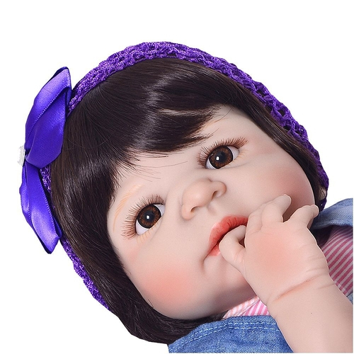 Boneca Bebê Reborn Menina Toda Silicone Pode Dar Banho 55 Cm em Promoção na  Americanas