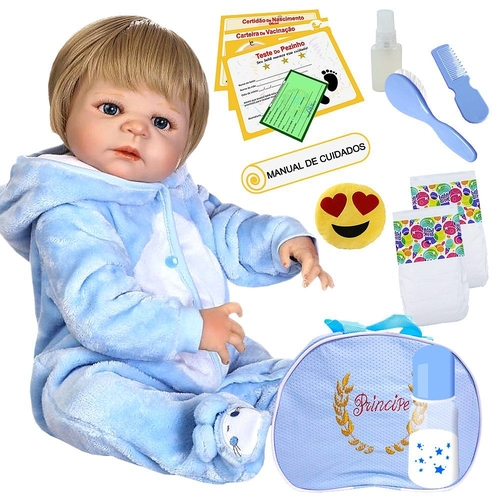 Boneca Bebe Reborn Menino Tipo Príncipe Promoção