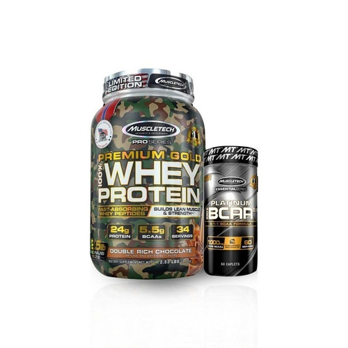 Americanas | Combo Whey Premium Gold Camuflado 2,5 Lbs + Bcaa 100%Platinum 8:1:1 60Caps 1000Mg - Muscletech