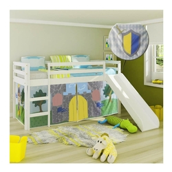 Cama Infantil com Escorregador e Tenda Castelo Cavaleiro - C Menor preço em Cama Infantil com Escorregador e Tenda Castelo Cavaleiro - C