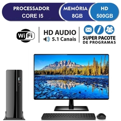 Computador PC CPU Completo com Monitor LED HDMI Intel Core i5 3.40Ghz 8GB HD 500GB Wifi com mouse e teclado EasyPC SlimDesk Menor preço em Computador PC CPU Completo com Monitor LED HDMI Intel Core i5 3.40Ghz 8GB HD 500GB Wifi com mouse e teclado EasyPC SlimDesk