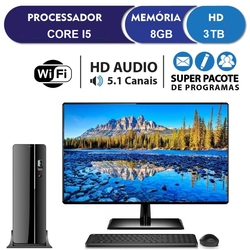 Computador PC CPU Completo com Monitor 19.5" HDMI Intel Core i5 3.40Ghz 8GB HD 3TB Wifi com mouse e teclado EasyPC SlimDesk Menor preço em Computador PC CPU Completo com Monitor 19.5" HDMI Intel Core i5 3.40Ghz 8GB HD 3TB Wifi com mouse e teclado EasyPC SlimDesk