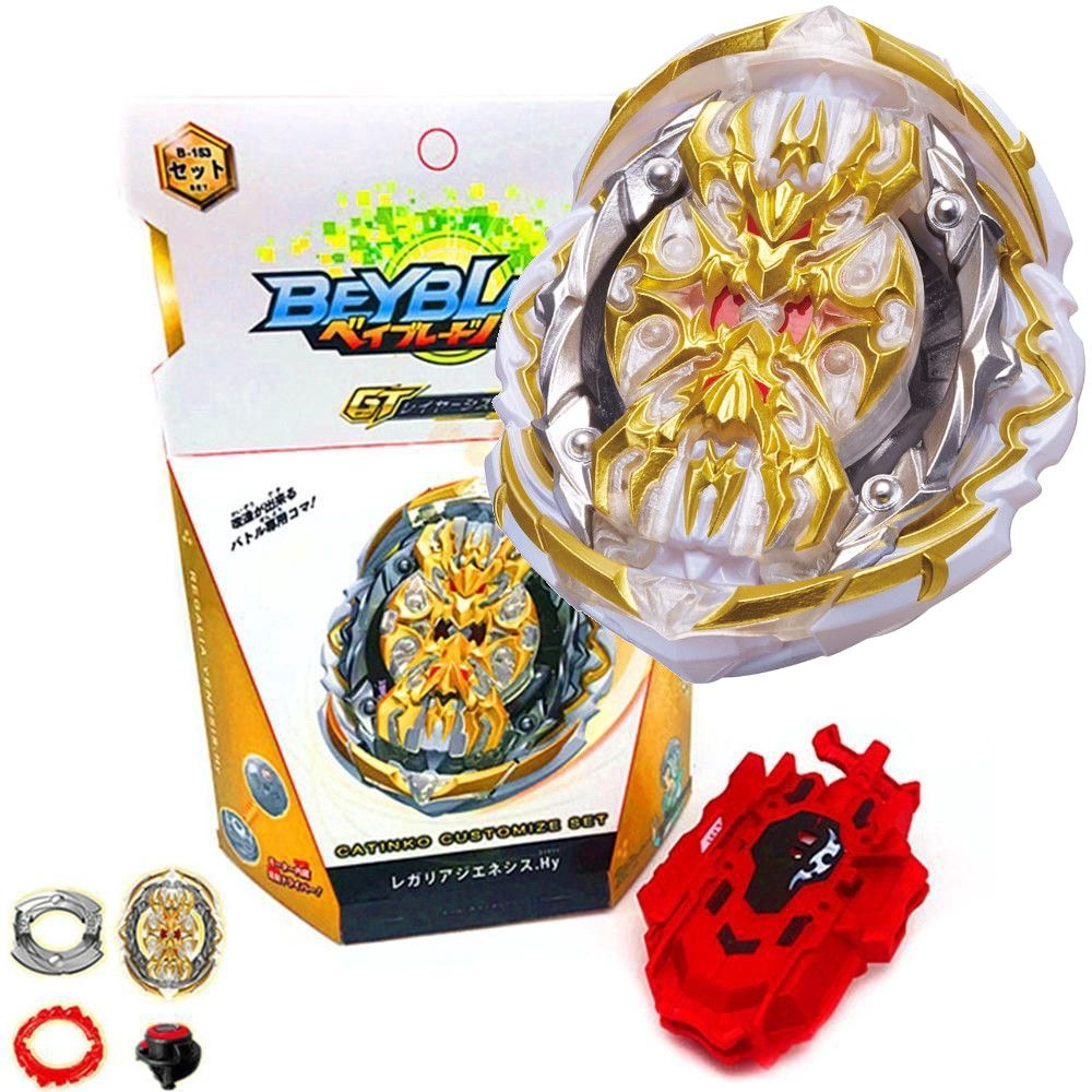 Lançador de Beyblade Corda B-00 com Rotação Dupla Amarelo na