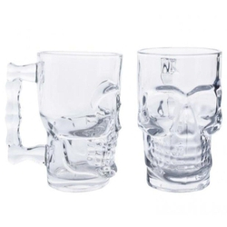 Kit Caneca Chopp Cerveja Vidro Caveira Rock 510 Ml é boa?