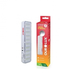 Luminária Luz De Emergência 30 Leds Superled Bivolt Ourolux Menor preço em Luminária Luz De Emergência 30 Leds Superled Bivolt Ourolux