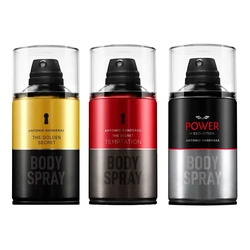 Antonio Banderas Golden Secret The Secret Temptation Power of Seduction Kit – 3 Body Spray 250ml Menor preço em Antonio Banderas Golden Secret The Secret Temptation Power of Seduction Kit – 3 Body Spray 250ml