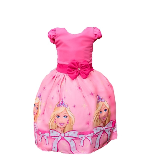 Vestido Infantil Barbie  Feito somente na máquina doméstica 