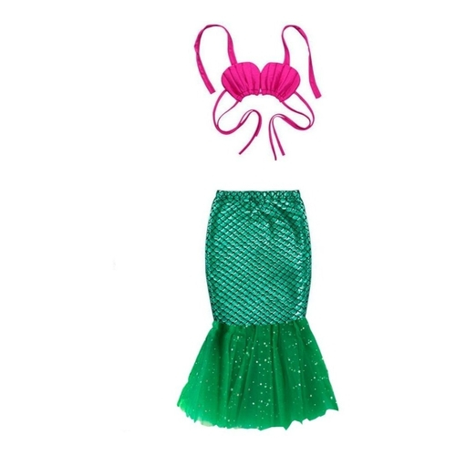 Roupa Carnaval Infantil Sereia Ariel Várias Cores P/ Entrega