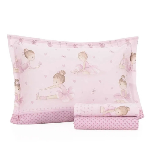 Jogo de cama infantil rosa Clearance