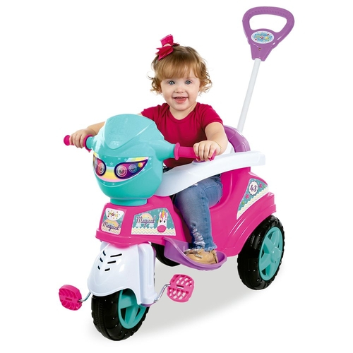 Triciclo Passeio Motoca Velotrol Infantil Meninas e Meninos