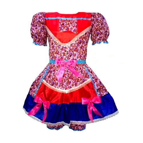 vestido florido festa junina