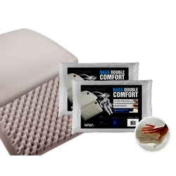 Kit 2 Travesseiros Nasa Double Comfort - Fibrasca Menor preço em Kit 2 Travesseiros Nasa Double Comfort - Fibrasca