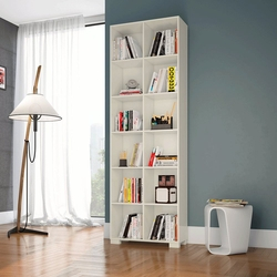 Estante para Livros com 12 Nichos Off White - Dalla Costa Menor preço em Estante para Livros com 12 Nichos Off White - Dalla Costa