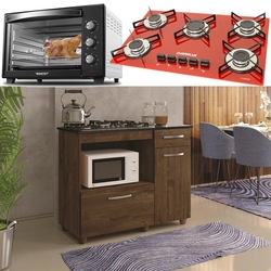 Kit Balcão Ypê Com Forno 48 Litros 110v e Fogão 5 Bocas Vermelho é boa?