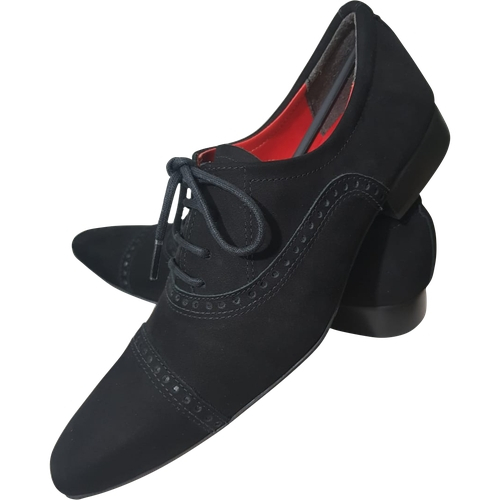 sapato preto de camurça