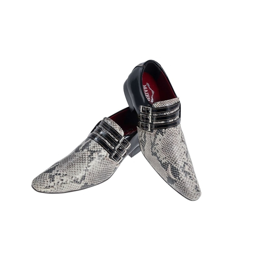 sapato couro de cobra feminino