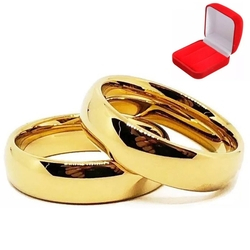 Par De Alianças Ouro 18k Banhada Tradicional Tungstênio 6mm é boa?