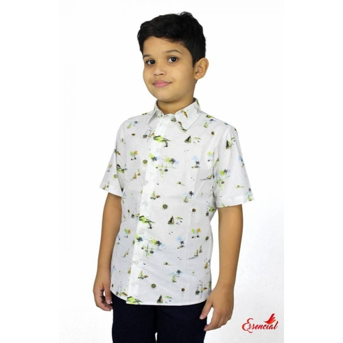 camisa floral juvenil