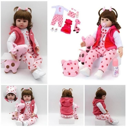 Boneca Bebe Reborn Fofinha Princesa 46cm Com Kit Acessórios no Shoptime