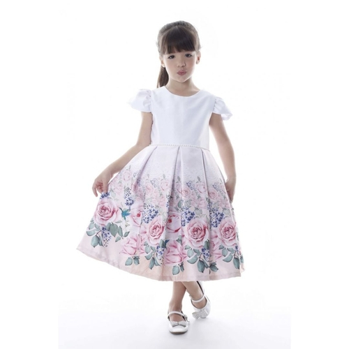 vestido infantil daminha floral