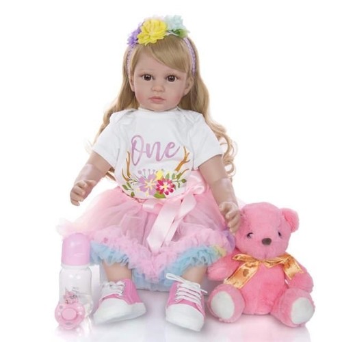 Bebe Reborn Princesa 60 Cm - Boneca Reborn Silicone